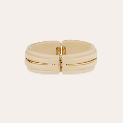 Bracelet Écume acétate doré - Ivoire