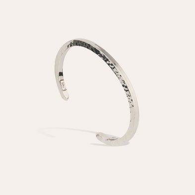 Eliot-Armband, gehämmert, silberfarben