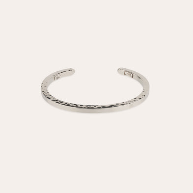 Eliot-Armband, gehämmert, silberfarben