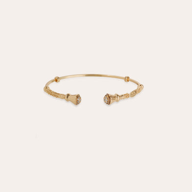 Bracelet Épique strass grand modèle doré