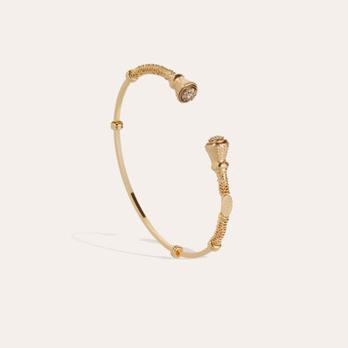 Bracelet Épique strass grand modèle doré