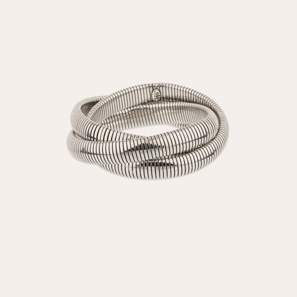 Bracelet Infinity trois rangs argenté