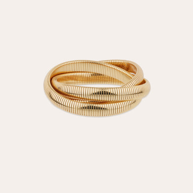 Bracelet Infinity trois rangs doré