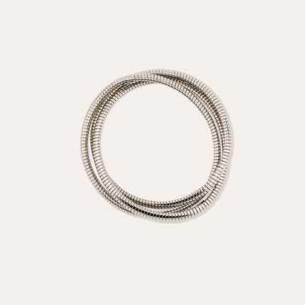 Bracelet Infinity trois rangs petit modèle argenté