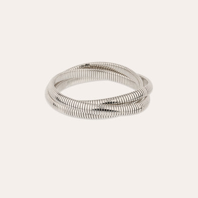 Three-row Infinity bracelet small size silver-plated
