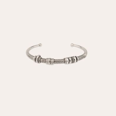 Bracelet Maranzana martelé argenté