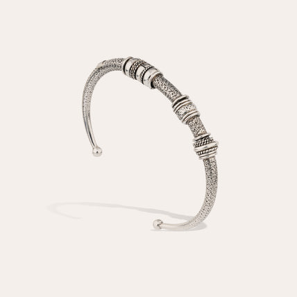 Bracelet Maranzana martelé argenté