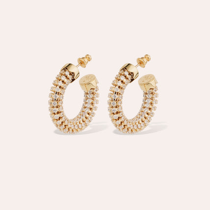 Boucles d'oreilles Bellina créole strass