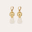 Pendientes «Cometa Biwa» con strass dorados