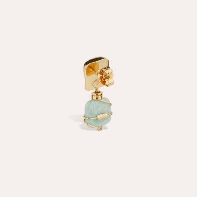 small size 's Rainbow Square Earrings in Gold - Amazonite