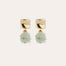 Pendientes Rainbow Square « small size » dorados - Amazonita