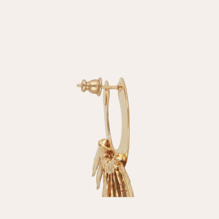 Pendientes Caracara dorados
