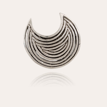 Luna Wave Silver Stud Earrings