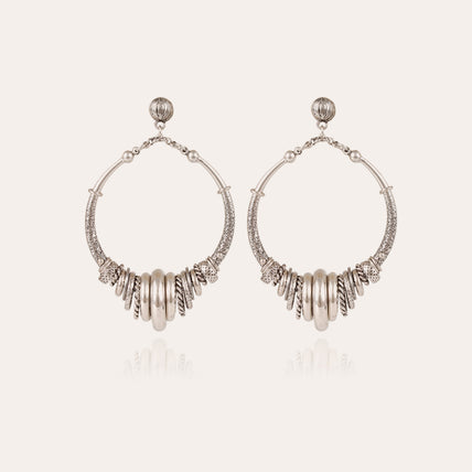 Boucles d'oreilles Maranzana argentées