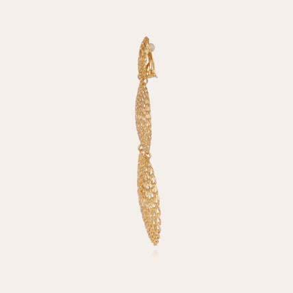 Boucles d'oreilles Onde Gourmette double