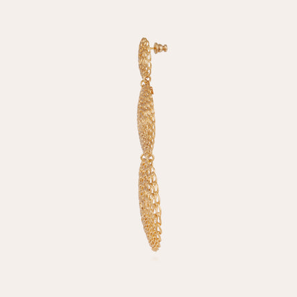 Boucles d'oreilles Onde Gourmette double