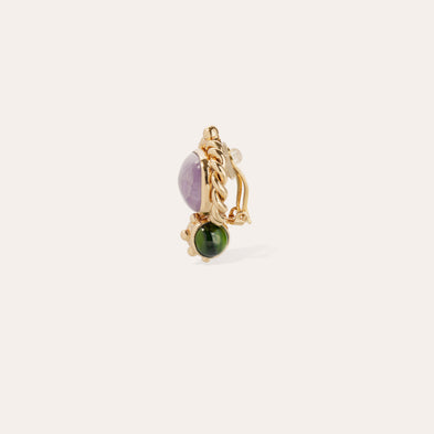 Boucles d'oreilles Amarante cabochons - Améthyste