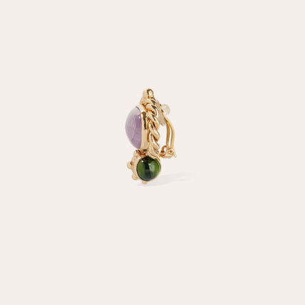 Boucles d'oreilles Amarante cabochons - Améthyste