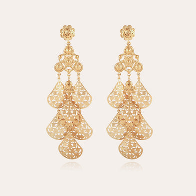 Boucles d'oreilles Orferia grand modèle dorées