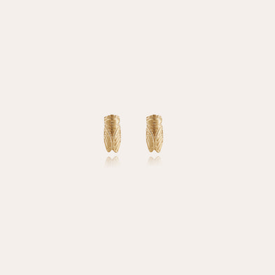 Boucles d'oreilles puces Cigale dorées