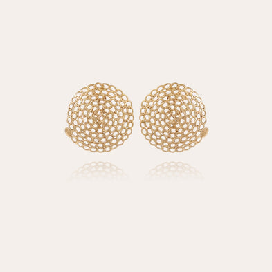 Large size Onde Gourmette Stud Earrings