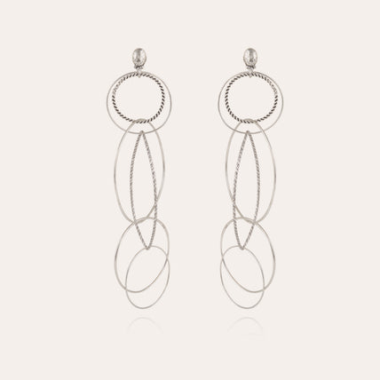 Boucles d'oreilles Torsade Multi argentées