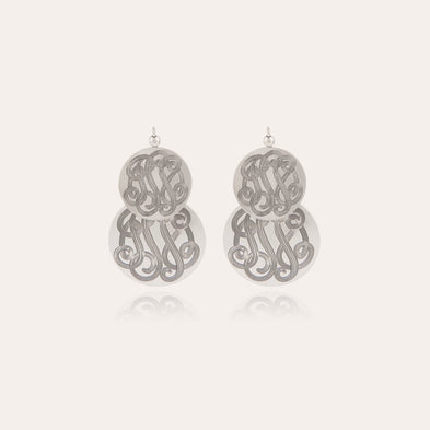 Boucles d'oreilles Very Diva double petit modèle argentées
