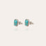 Boutons de manchette Totem argentés - Turquoise
