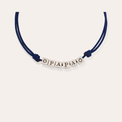 Bracelet Papa grand modèle argenté
