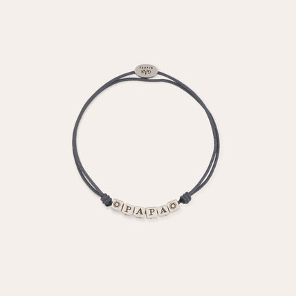Bracelet Papa grand modèle argenté