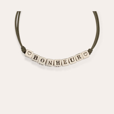 Bracelet Bonheur argenté