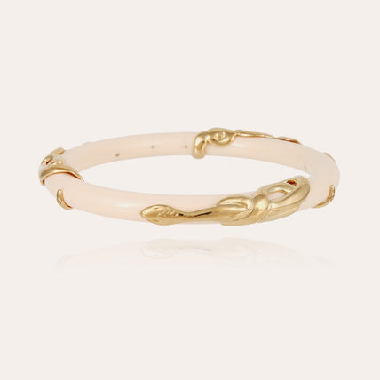 Bracelet Cobra jonc acétate doré - Ivoire