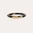  Pulsera Cobra tipo brazalete de acetato dorado - Negro