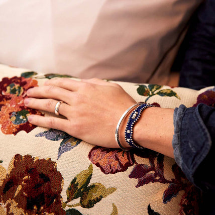 Pulsera Colin ancha plateada