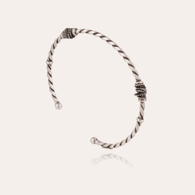 Bracelet jonc Torsade petit modèle argenté
