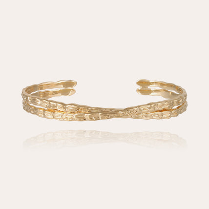 Mini Gold Crossed Liane Bangle