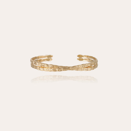 Mini Gold Crossed Liane Bangle
