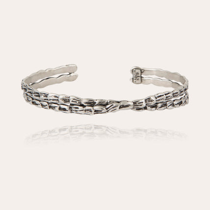 silver-plated Liane Crossed Bangle