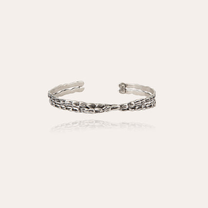 silver-plated Liane Crossed Bangle