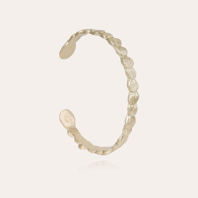 Breites, vergoldetes Liane-Armband im Jonc-Stil