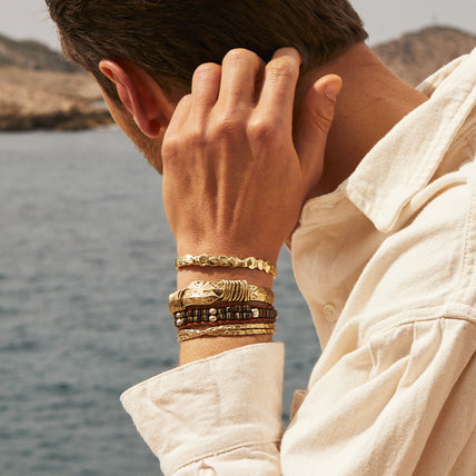 Bracelet Liane jonc large doré