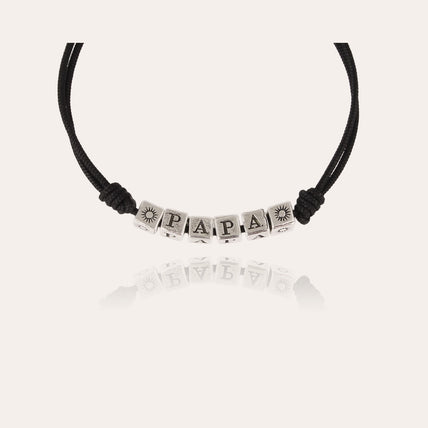 Bracelet Papa grand modèle argenté