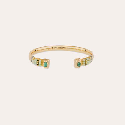 Bracelet Sarina doré - Malachite