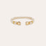 Armband „Sarina“ aus vergoldetem Acetat – Elfenbein