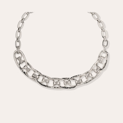 Collier Maille Ovale Multi argenté 