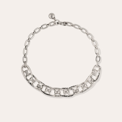 Collier Maille Ovale Multi argenté 