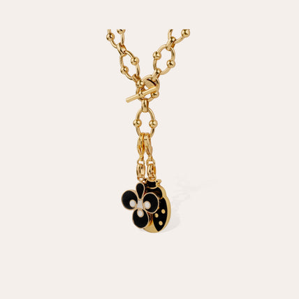 Charm pendentif Mirage Coccinelle émail grand modèle doré 