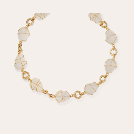 Collier Rainbow multi doré - Cristal de roche