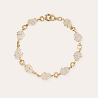 Collier Rainbow multi doré - Cristal de roche