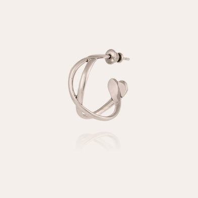 Boucles d'oreilles créoles Destinée argentées 